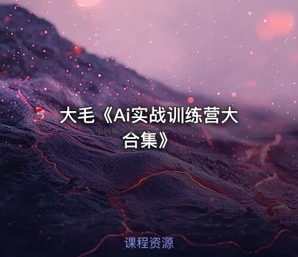 大毛《Ai实战训练营大合集》 (图1)