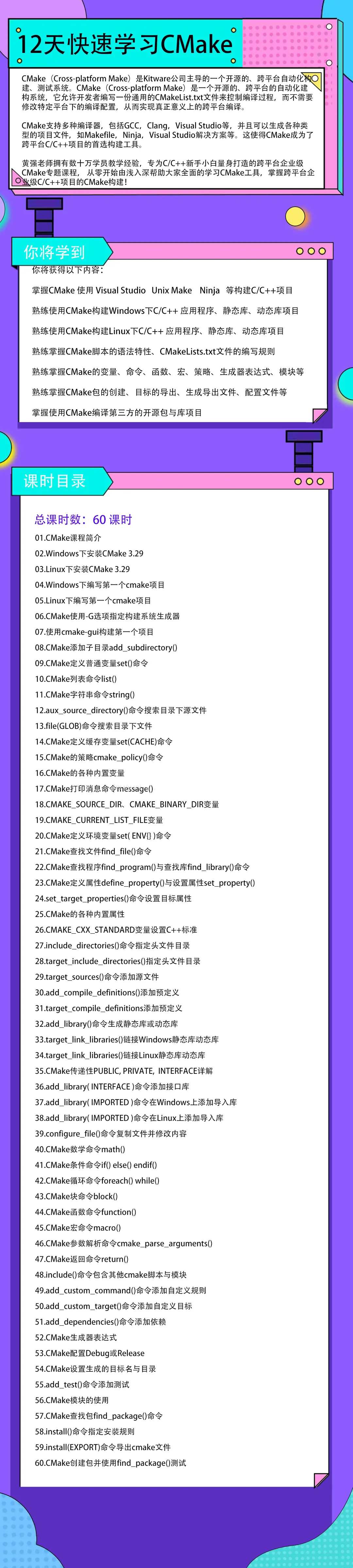 12天快速学习CMake ( CC++ 项目跨平台构建) (图1)